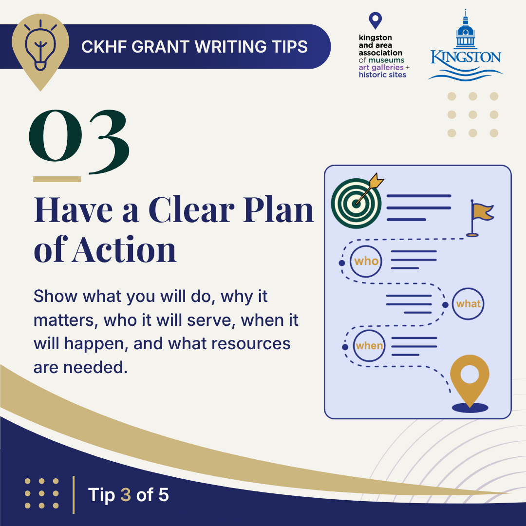 Heritage Grant writing tip 3