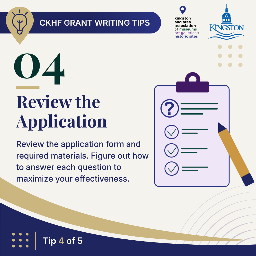 Heritage Grant writing tip 4