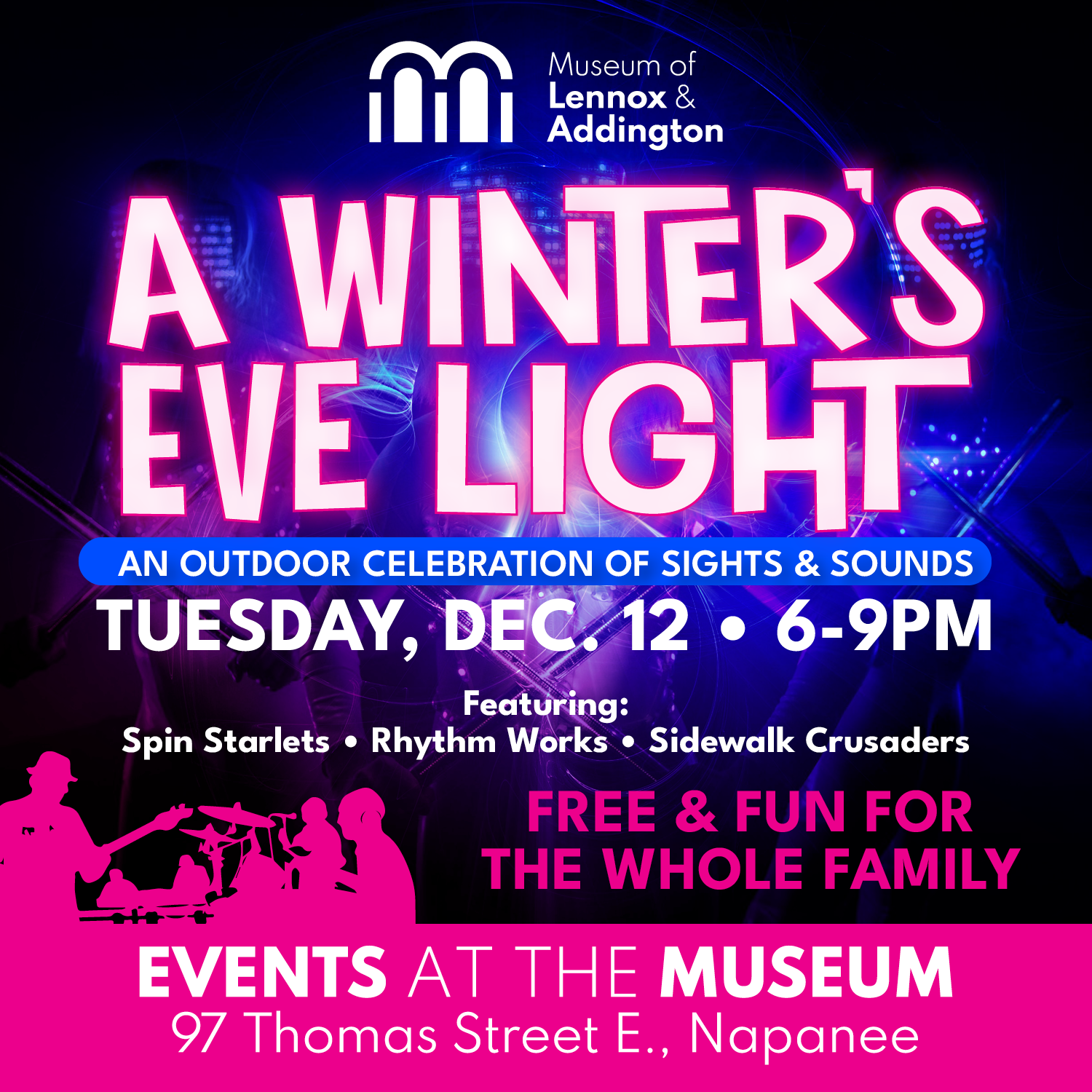 Poster for A Winter's Eve Light at the Museum of Lennox and Addington