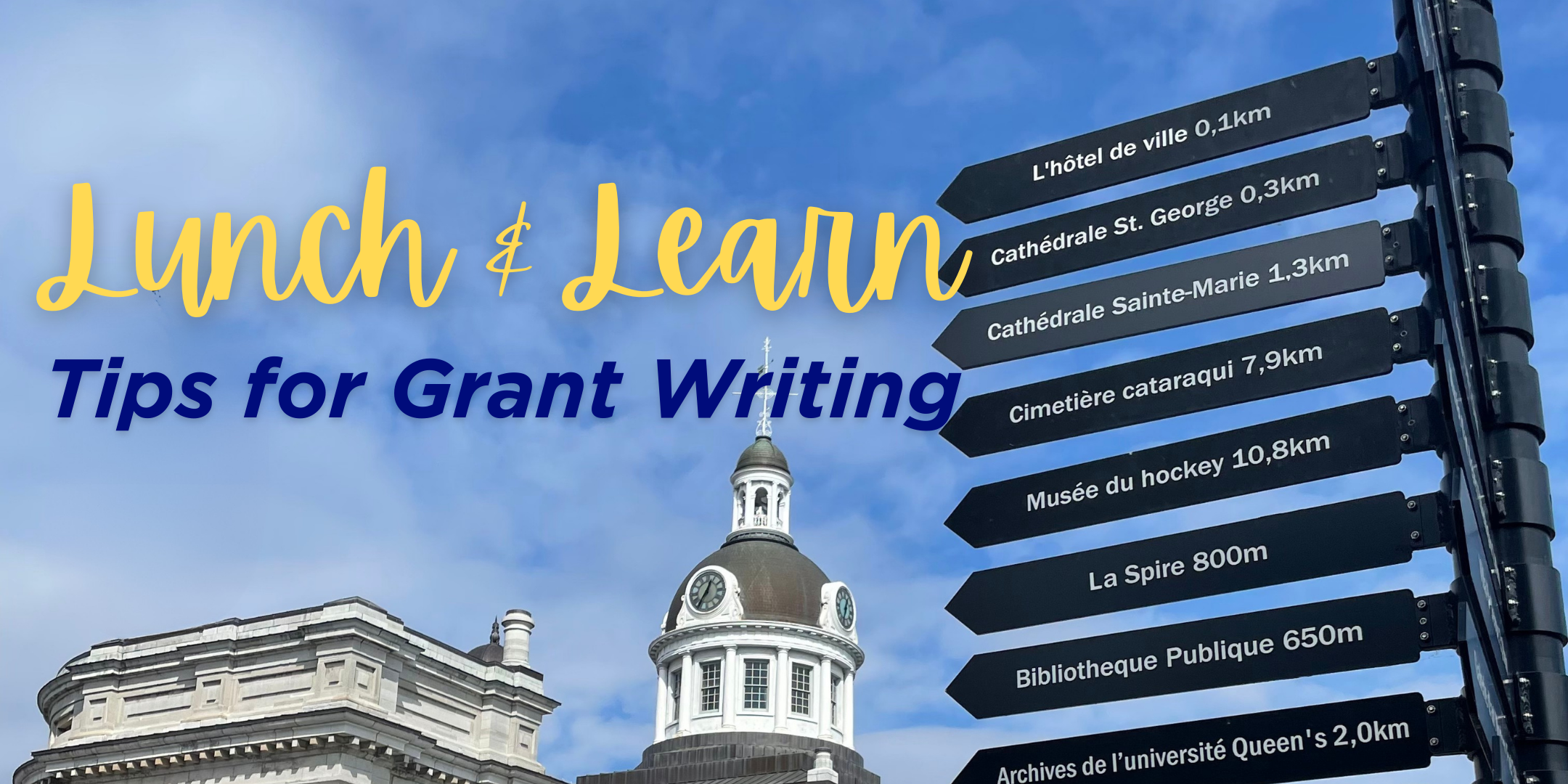 Graphic: Lunch and Learn: Tips for Grant Writing