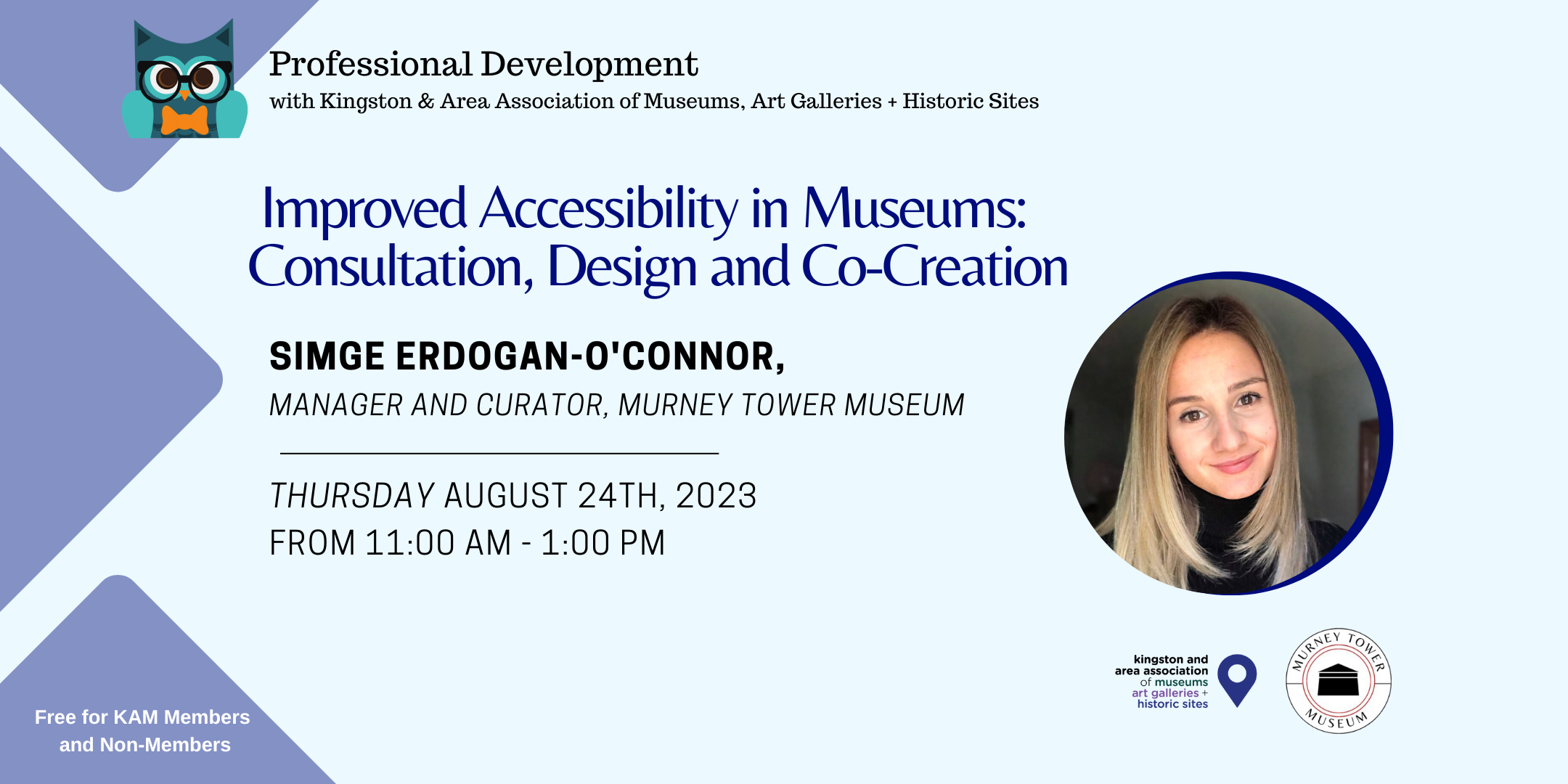 Graphic for event with image of facilitator