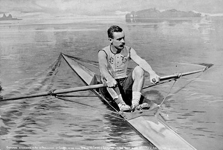man rowing