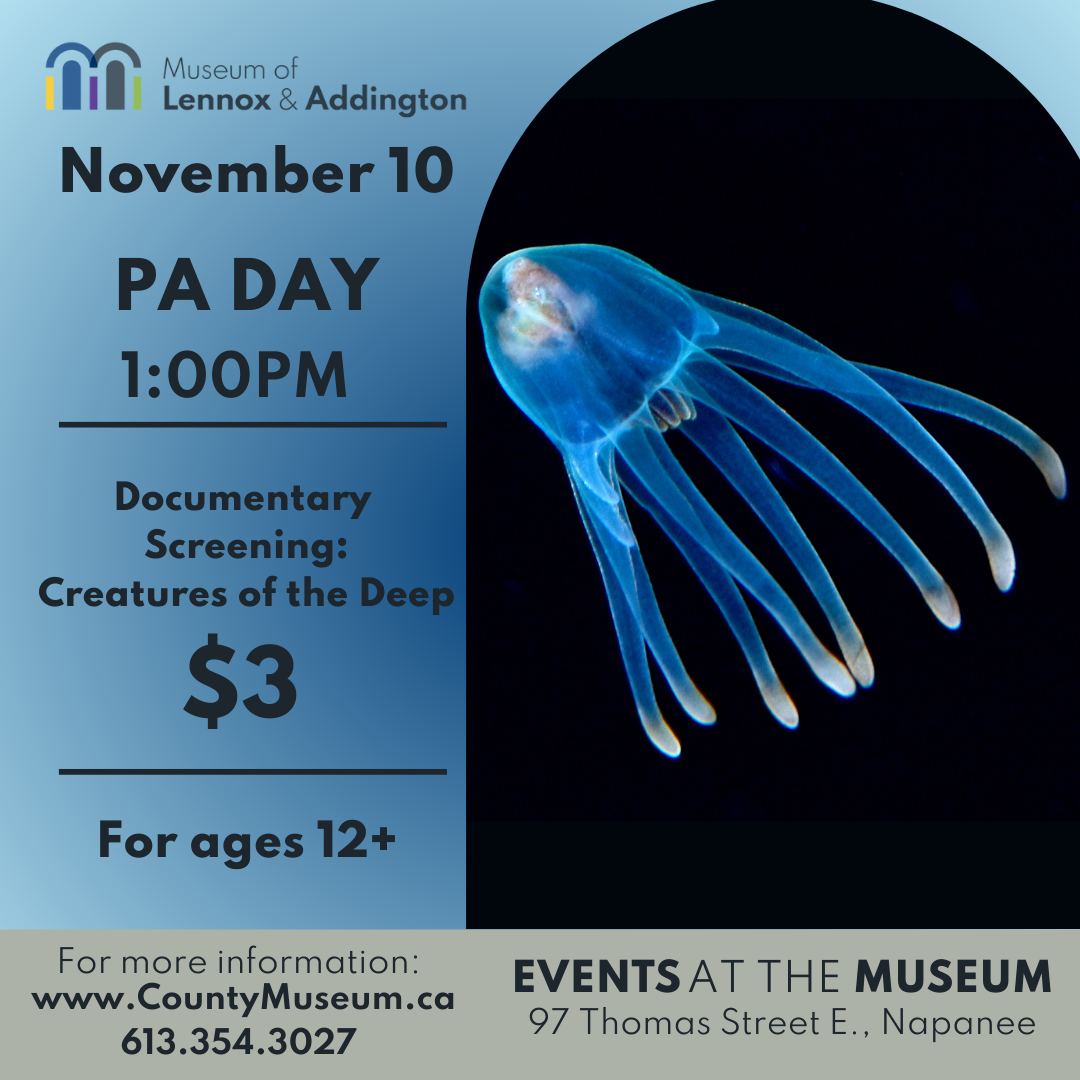 Image advertising the event and an image of a glowing jellyfish