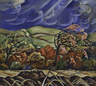 Sarah Robertson, "October, Ottawa Valley," around 1937, oil on canvas. Purchase, Chancellor Richardson Memorial Fund and Wintario matching grant, 1978 (21-029) Sarah Robertson, Montreal QC 1891–Montreal QC 1948, October, Ottawa Valley, around 1937, oil on canvas. Purchase, Chancellor Richardson Memorial Fund and Wintario matching grant, 1978 (21-029)