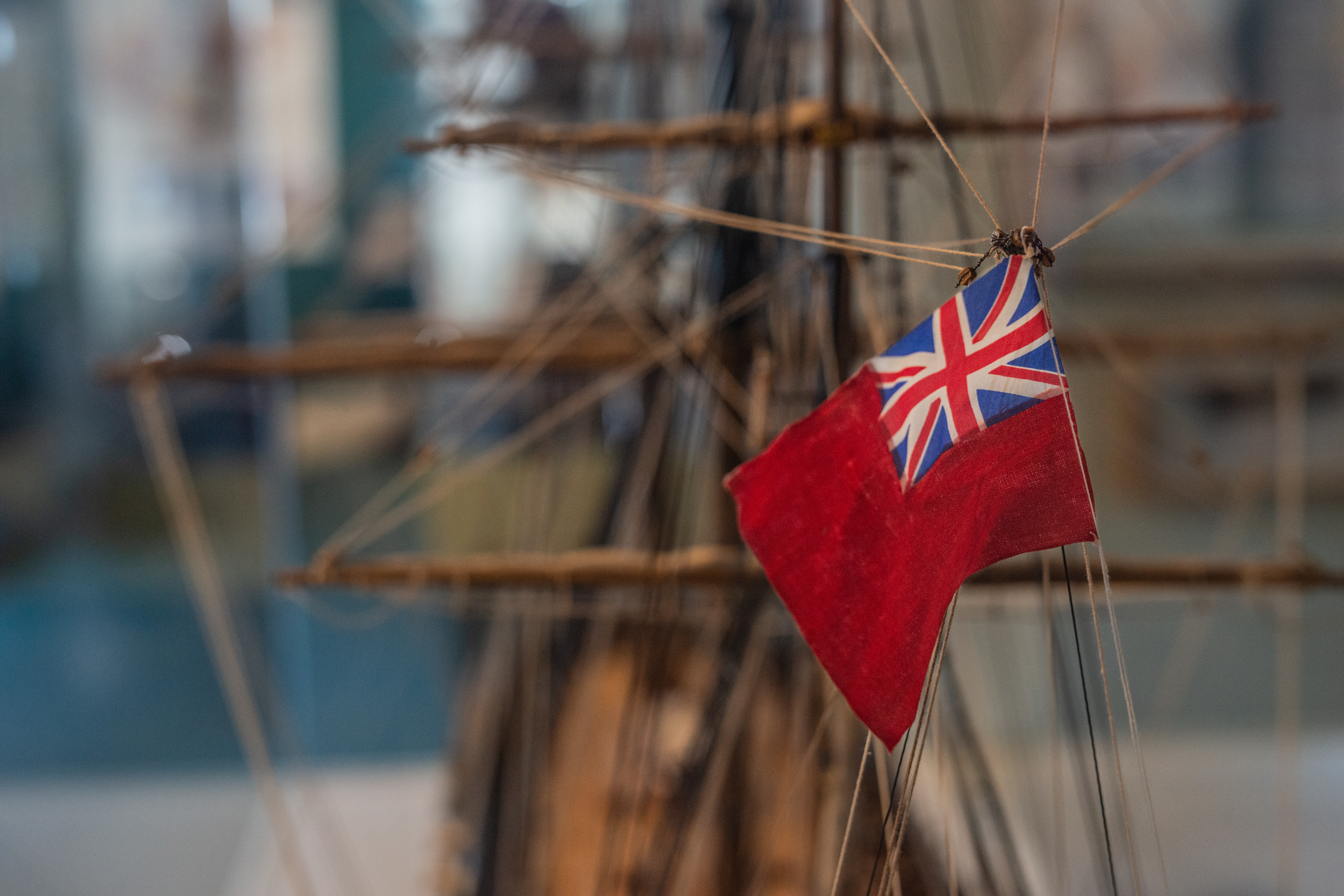 model ship flag focus photo credit: Wing Studios