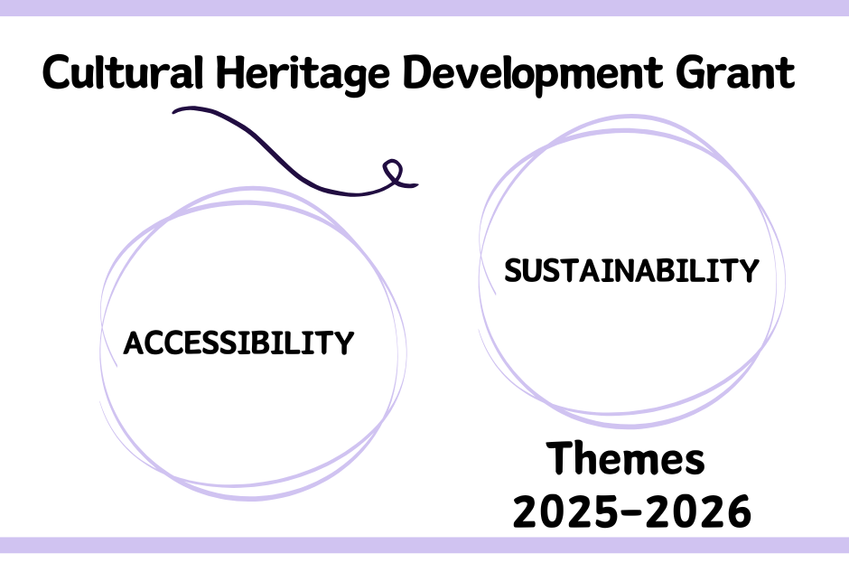 Cultural Heritage Development Project Grants themes for 2025-2026: Accessibility and Sustainability
