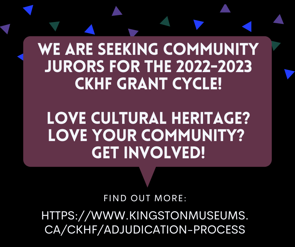 We are seeking community jurors for the 2022-2023 CKHF cycle.  Love Cultural Heritage? Love you community? Get involved!