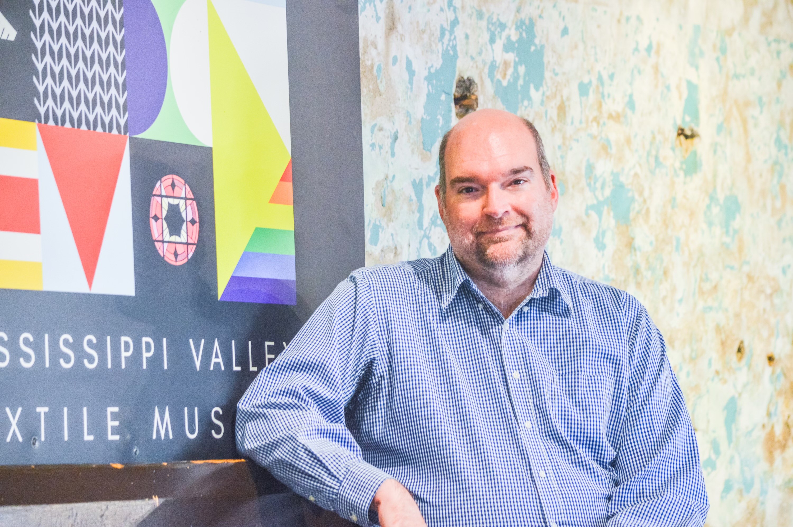 Image Michael Rikley-Lancaster in front of MTVM sign