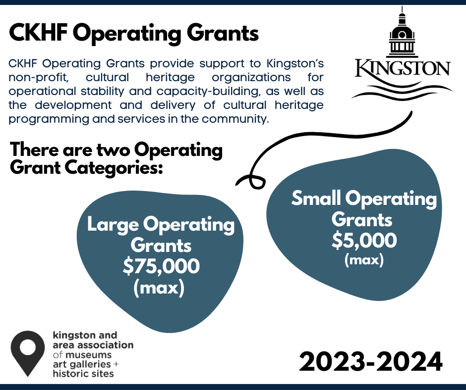 CKHF 2023-2024 Operating Grants. There are two Operating Grant Categories: Large Operating Grants for $75,000 max and Small Operating Grants for $5,000 max.