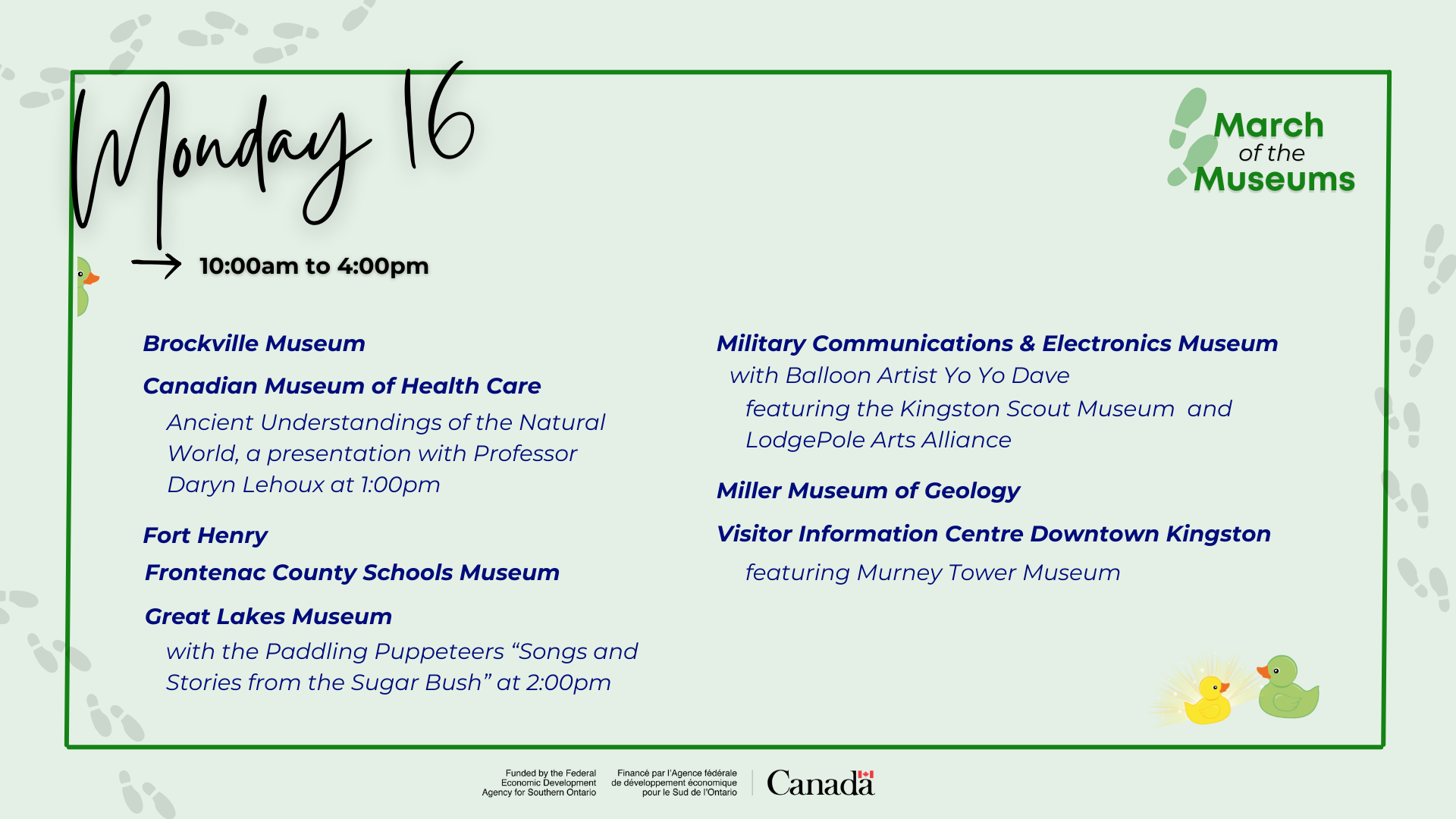 March of the Museums 2026 - Monday 16th 03.09