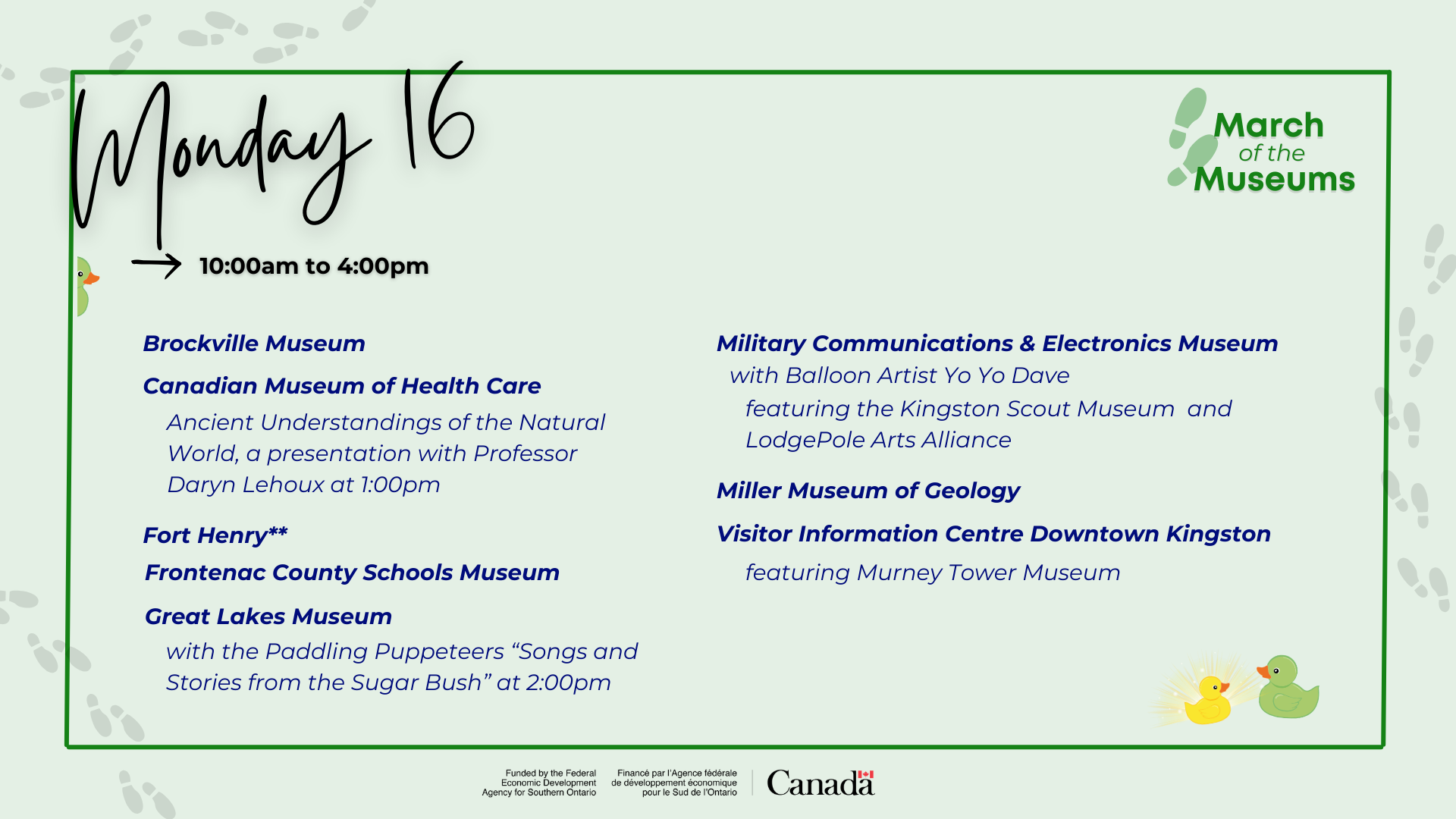 March of the Museums 2026 - Monday 16th 03.16