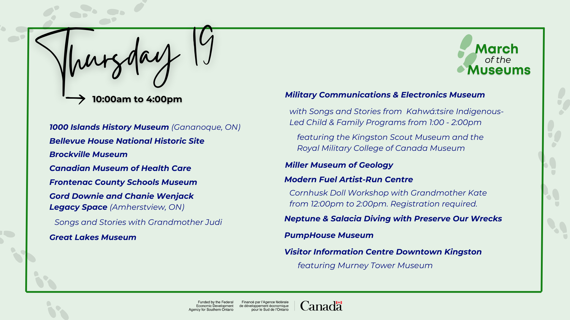 March of the Museums 2026 - Thursday 19th