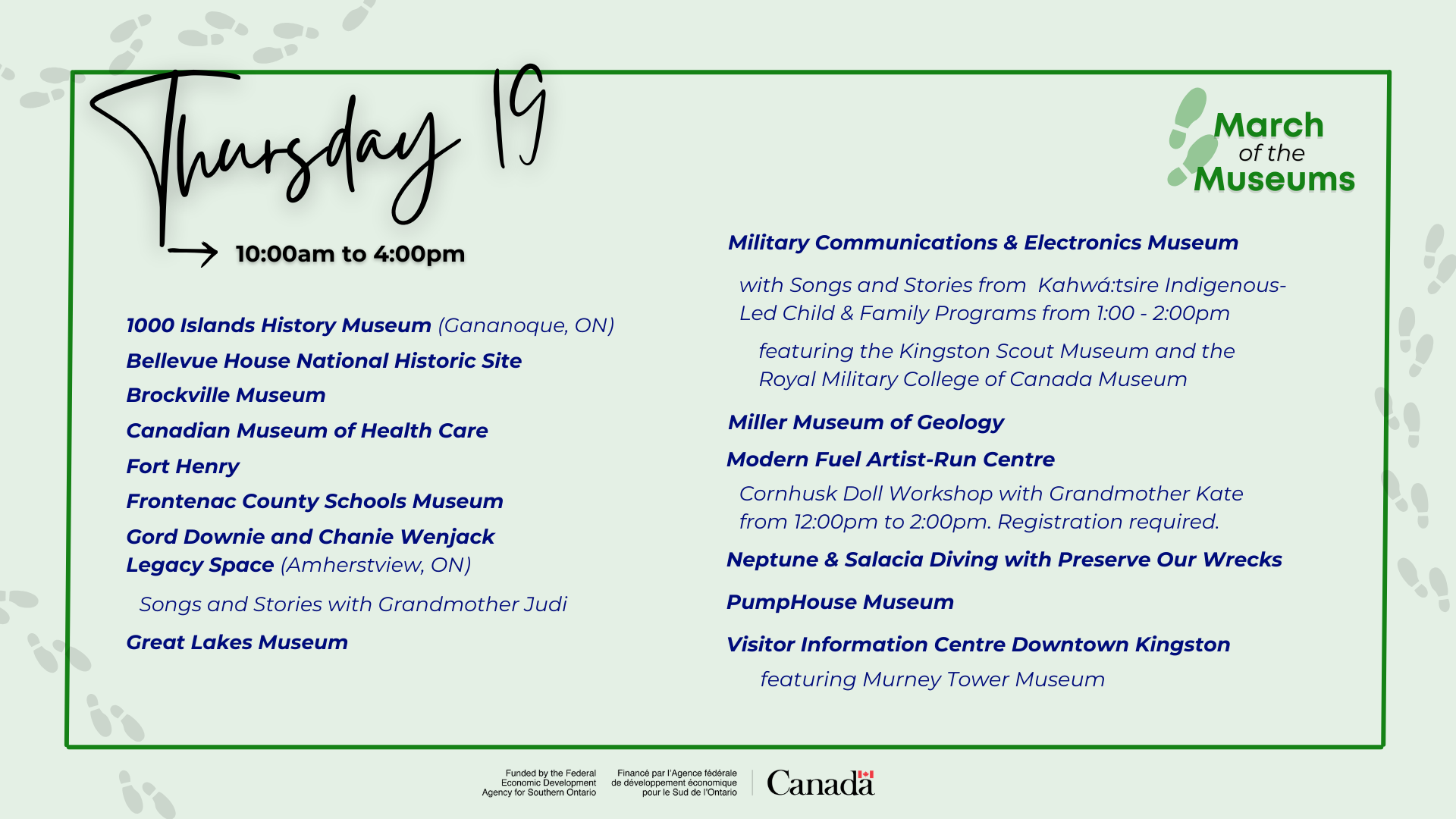 March of the Museums 2026 - Thursday 19th 03.09