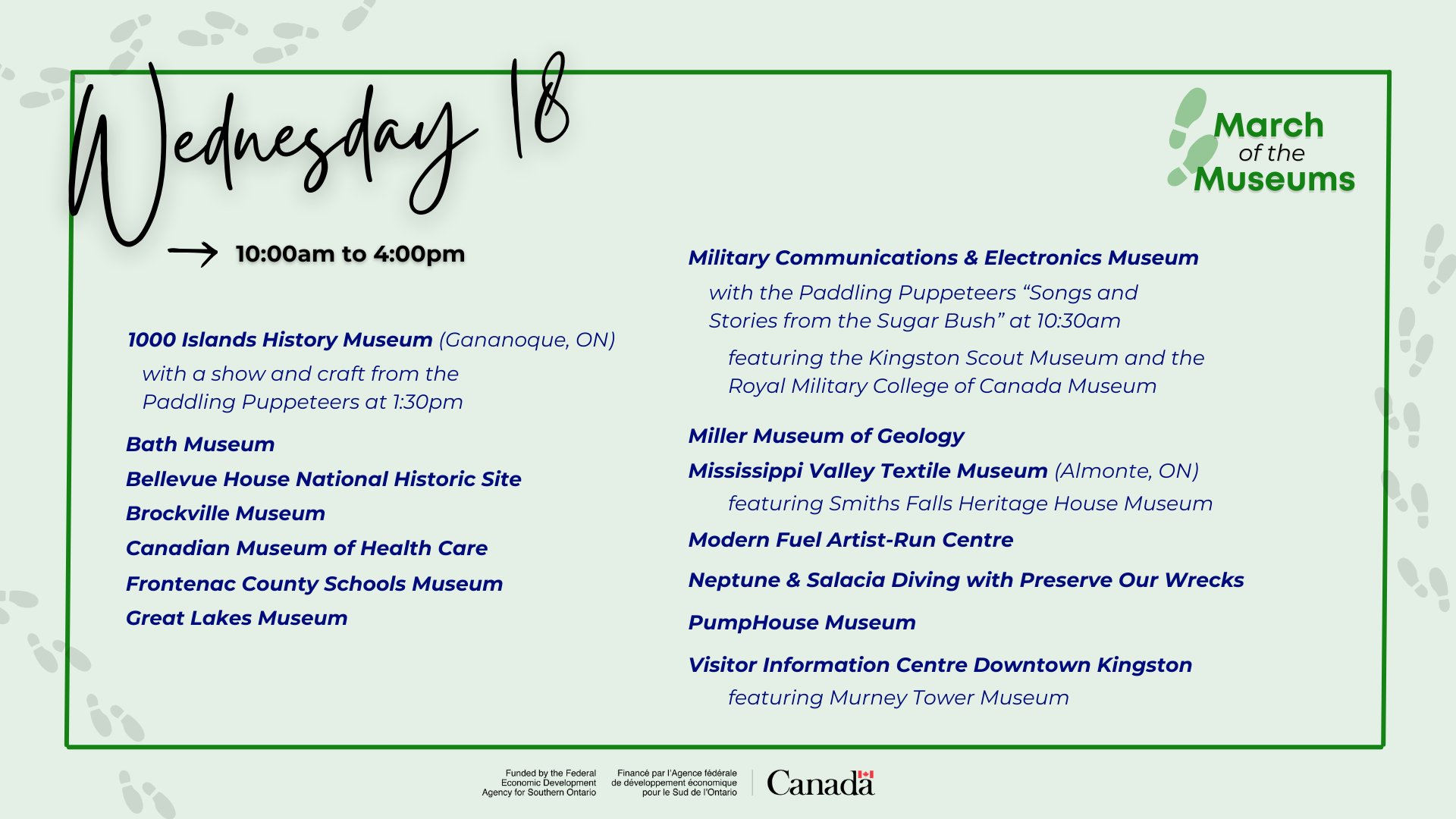 March of the Museums 2026 - Wednesday 18th