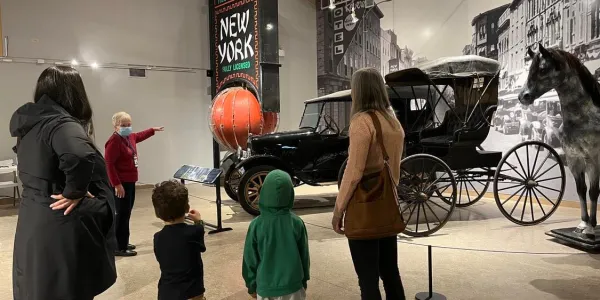 Visitors taking a Guided Tour of the Brockville Museum in Brockville, Ontario