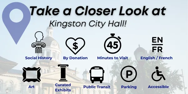 social history, by donation, art, curated exhibits, English/French, accessible, 45 min visit, parking, public transit