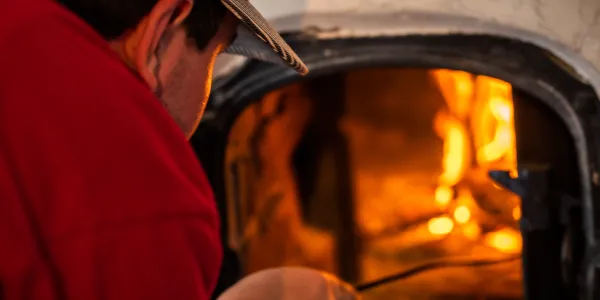 HHM - Indoor brick back oven for seasonal treats and woodfired pizza