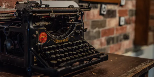 antique typewriter photo credit: Wing Studios