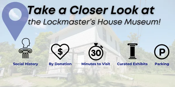 social history, by donation, curated exhibits, 30 min visit, parking