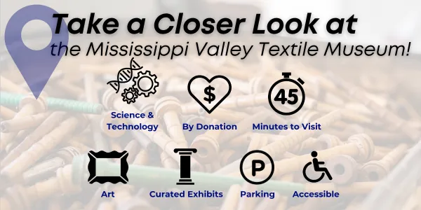 science & technology, art, curated exhibits, by donation, 45 min visit, accessible, parking