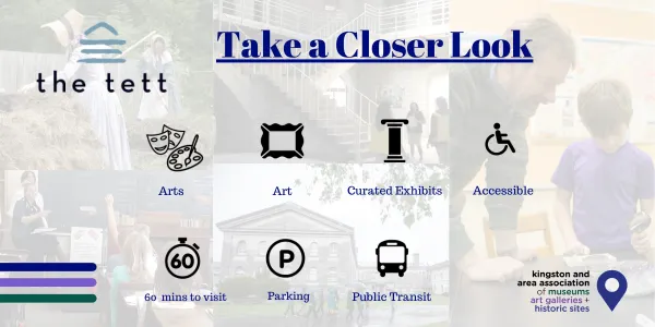 arts; art; curated exhbits; accessible; 60 min visit; parking; public transit