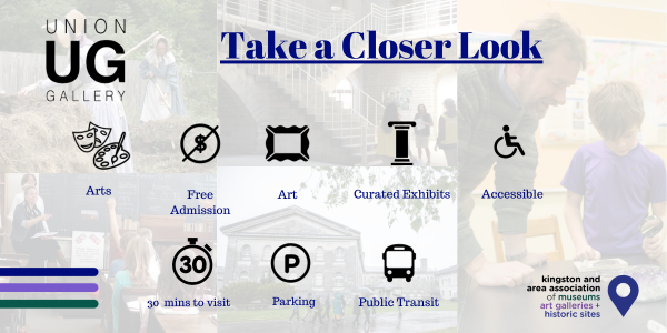 arts; free; art; curated exhibits; accessible; 30 min visit; parking; public transit