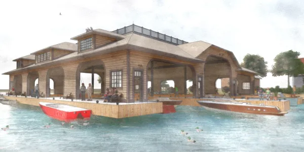 boat docks - artist rendition from ITBM collection